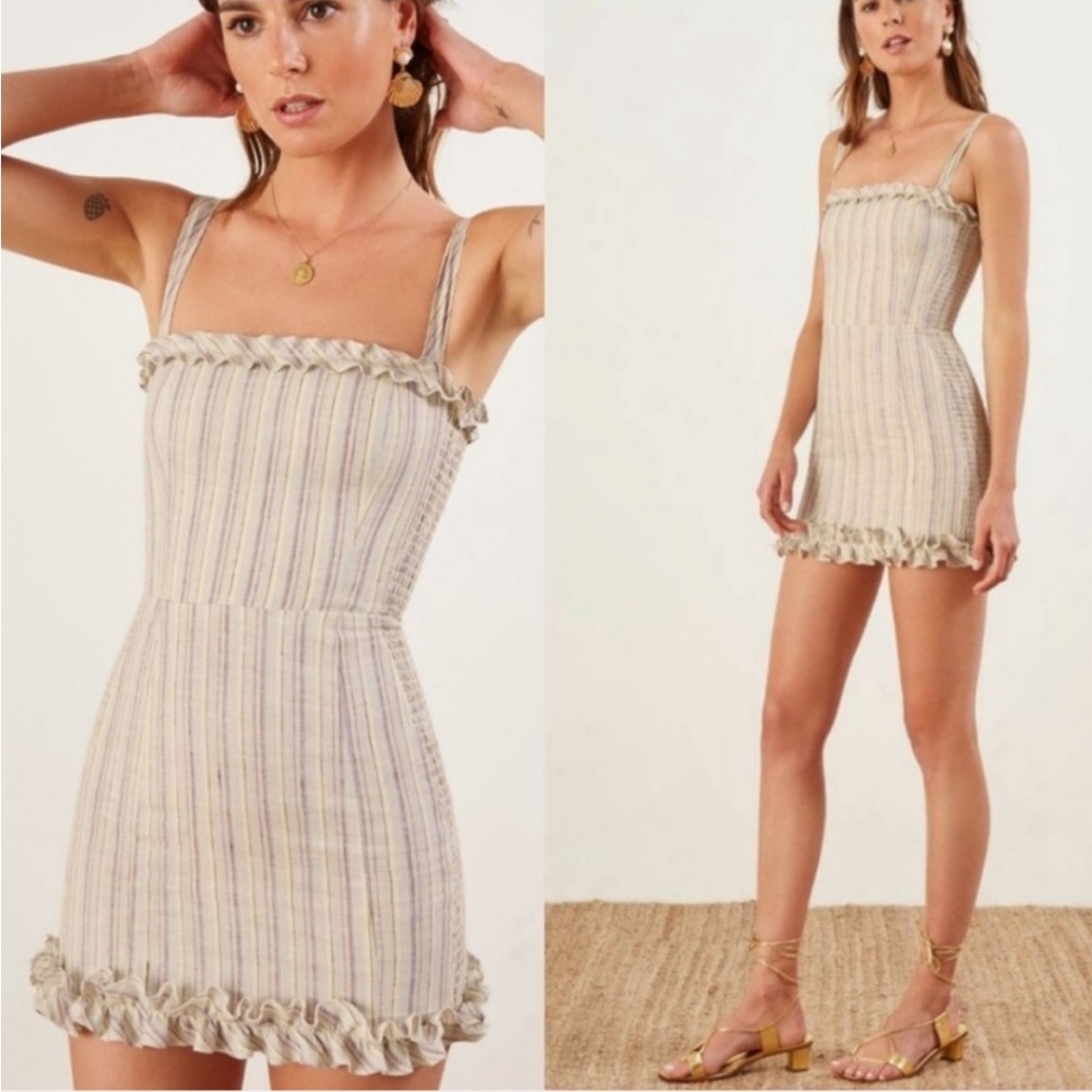 Ruffle Reformation mini dress - Picture 1 of 7